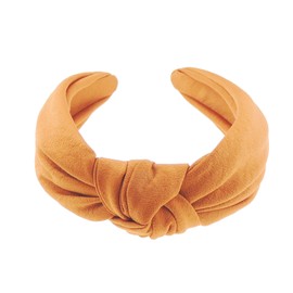 Ladies Top Knot Matte Chiffon Evening Wedding Bridal Headband Alice Band (Rust)