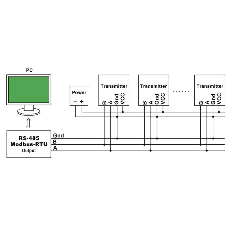 Tzone RS485 Temperature Sensor Modbus RTU Temperature and Humidity Transmitter,Industrial