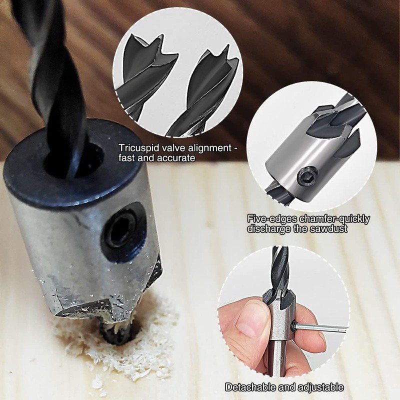 Countersink Drill Bit Set 7 Pieces Countersink Drill Bits 3
