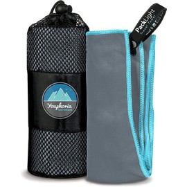 Youphoria Microfiber Travel Towel Fast Drying Lightweight - Quick Dry Towel for Camping, Beach, Backpacking, Hiking, & Sport
