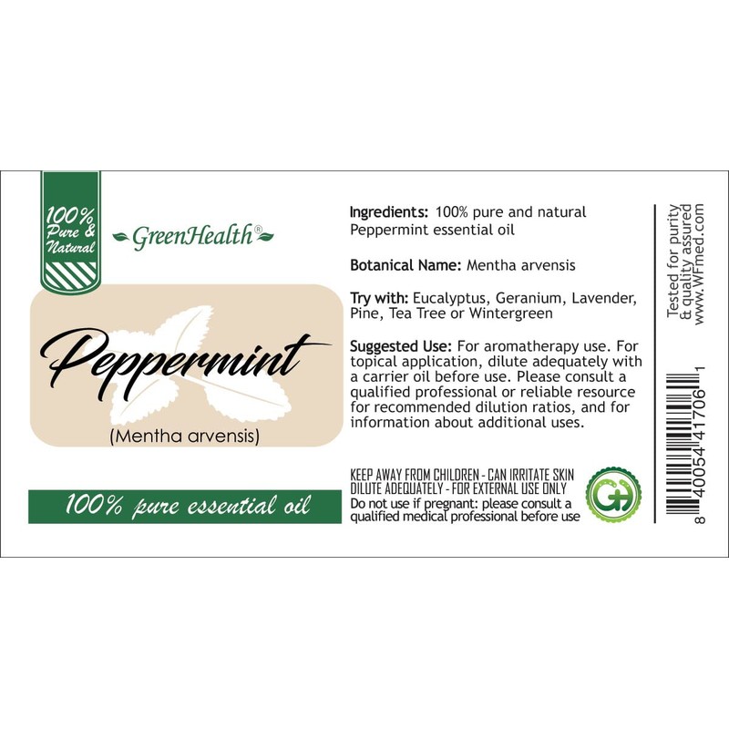 GreenHealth Peppermint Essential Oil - 4 fl oz (118 ml)
