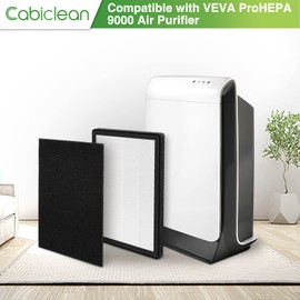 H13 True HEPA ProHEPA 9000 Replacement Filter Compatible with VEVA 9000 Air Puri-fiers, 4 Pack H13 Premium HEPA Replacement Filters & 8 Activated Carbon Pre-Filters