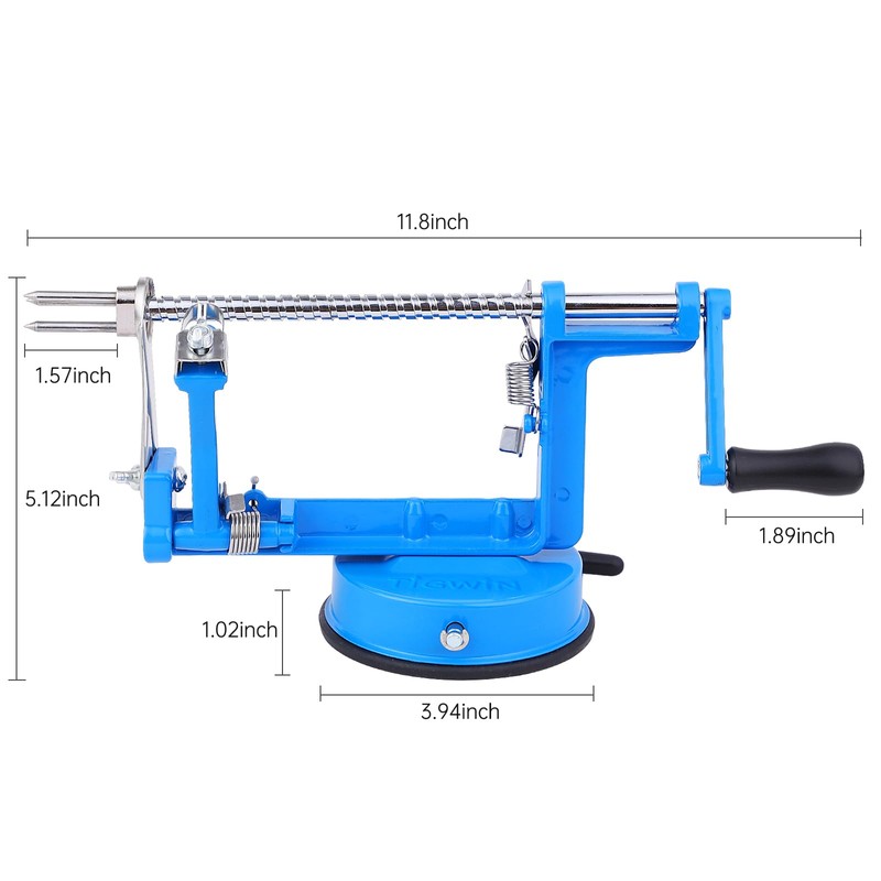 Apple Peeler Corer, Long lasting Chrome Cast Magnesium Alloy Apple