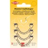 Kleiber Sew On Metal Coat Hangers, Set of 3, Silver,
