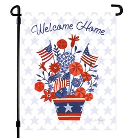 Home4Ever Patriotic Summer Garden Flag,12.5x18 Inch Double-Sided Printing of Birdhouse for 4th of July Garden Flag, Yard,Suits Standard Stands