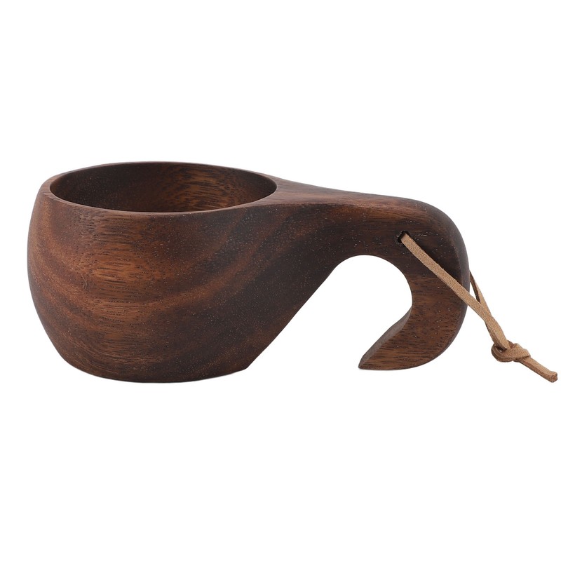 220ml Wooden Coffee Cup Comfortable Grip Handmade Eco Friendly Hot