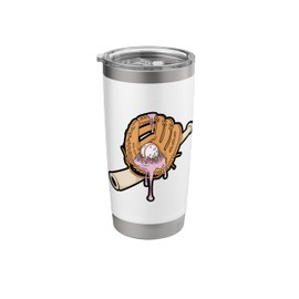 Ice Cream Sprinkled Baseball Glove Art Stainless Steel Insulated Tumbler