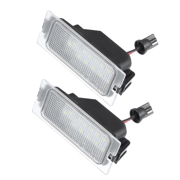 Motoforti Car 6500K White LED License Plate Light Assembly, for