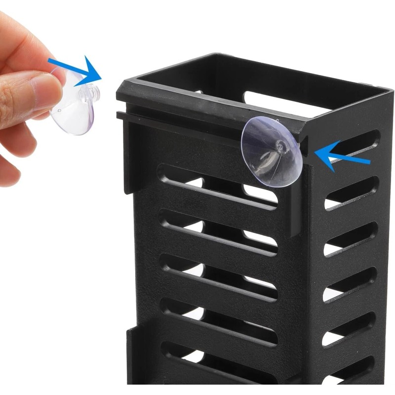 Lawei 8 Pack Hanging Aquarium Plant Holder, Plastic Aquatic Pot