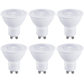 TORCHSTAR GU10 LED Light Bulbs, 50W Halogen Equivalent, Dimmable Spotlight Bulb, 6.5W 500lm, 3000K Warm White, UL & Energy Star Listed, MR16 GU10 Bulbs for Track Lights, Recessed Lights, Pack of 6