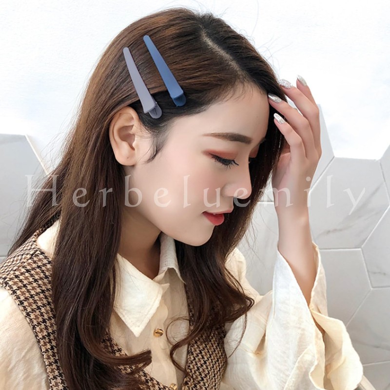 Herbeluemily Colorful Hair Clips, Bangs, Non-marking Dakar, Set of 10