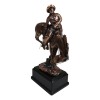 Ebros Rustic Western Rodeo Cowboy W/ Bucking Horse Bronze Electroplated