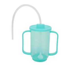 Adult Sippy Cup Spill Proof Convalescent Feeding Drinking Cup with Dual Handle for Elderly Disabled Patients