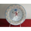 CRATE and BARREL WINTER SNOW PEOPLE DESSERT/SALAD PLATE Hartstone Pottery