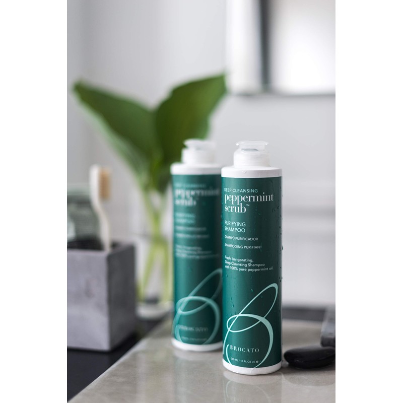 Brocato Peppermint Scrub Purifying Shampoo, Deep Cleansing, 32 Oz. |
