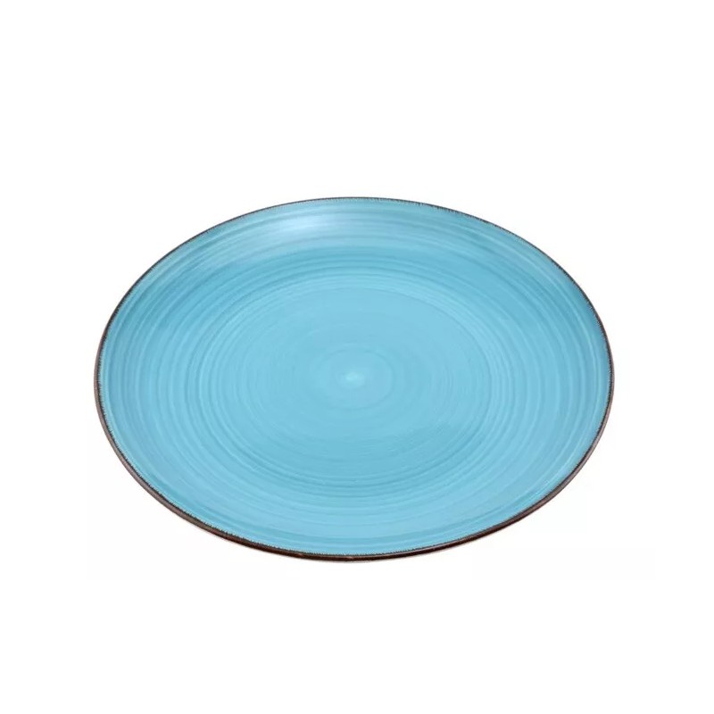 Royal Norfolk Turquoise Swirl Dinner Plates Stoneware 10.5 in Set