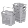 40 L Easy to Carry Plastic Laundry Hamper, 4-Pack Dirty