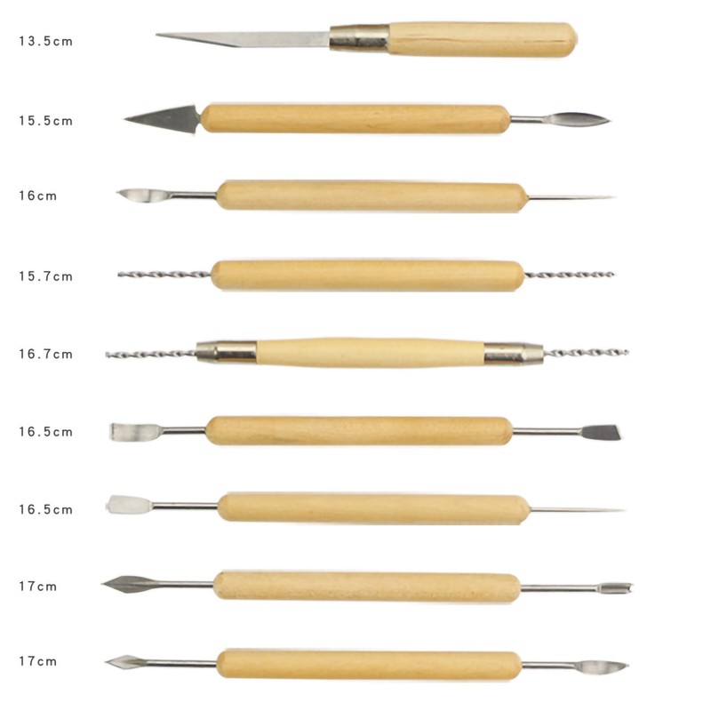 22pcs Clay Sculpting Tools Kit Lightweight Incisive Hardwood Handles Metal