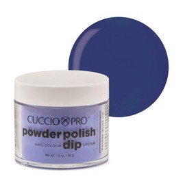 Cuccio Powder Polish - Acrylic Nail Colour Dip System - 45g (1.6oz) Dipping Powder - Ink Blue