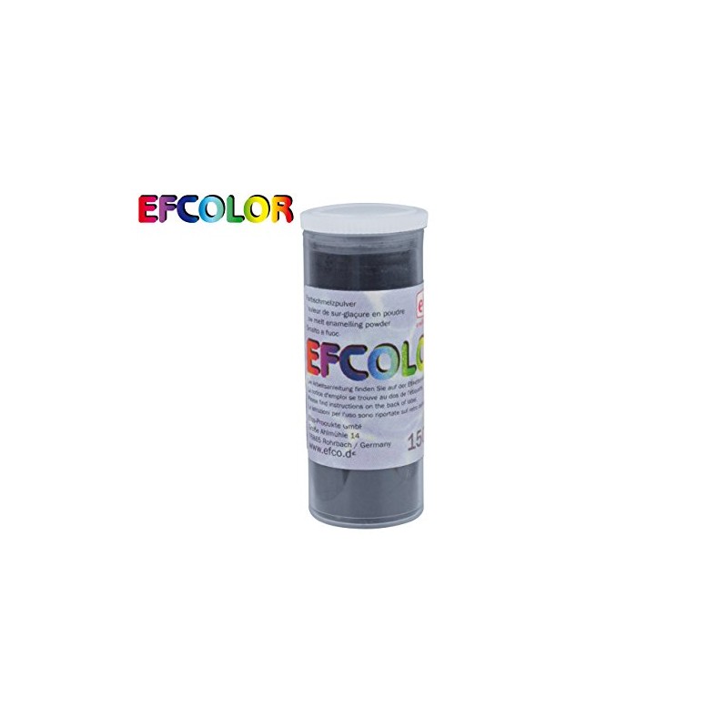 Efcolor 10 ml Opaque Low Temperature Enamelling Powder, Black