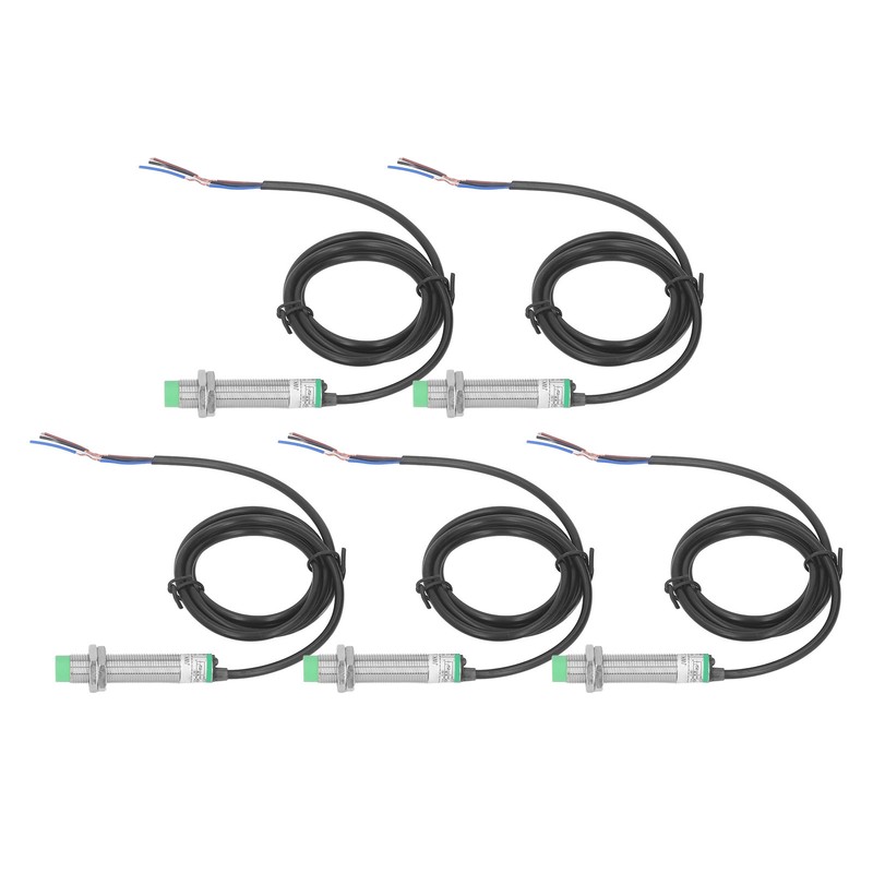 5PCS Inductive Proximity Sensor Non Contact Proximity Switch M12 NPN
