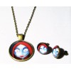 NIGHTMARE BEFORE CHRISTMAS GLASS DOME "SALLY" 2 PIECE PENDANT AND