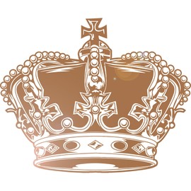 Vinyl Wall Decal Crown for King and Queen Royal Emperor Stickers Mural Large Decor (g2404) Black