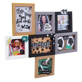 folia Little Paper Frames Basic 61601 Picture Frame Made of Photo Card to Stick Together, 8 Pieces Assorted in 2 Sizes and 4 Colours