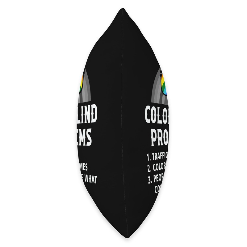 Color Blind Problems Blindness Test Eye Glasses Rainbow Throw Pillow