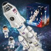 BLmukce Space Rocket Toys, STEM Launch Set with Light/Sound/Smoke, Educational