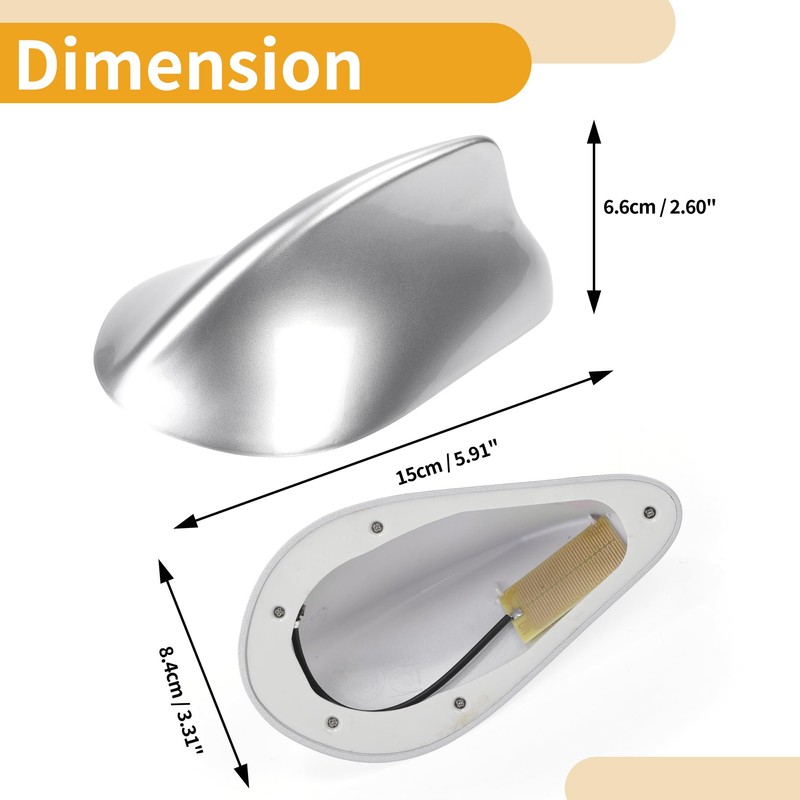 Partuto 1 Pcs Universal Shark Fin Antenna Cover Signal Roof