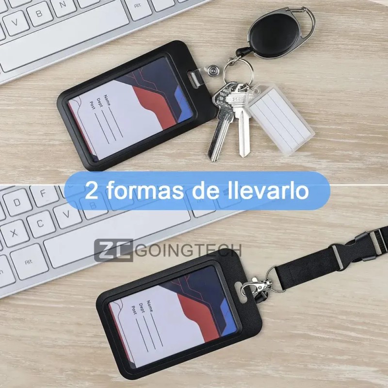Zcgoingtech 2pzs Porta Credencial Gafete Retráctil Para Hombres Y Mujers