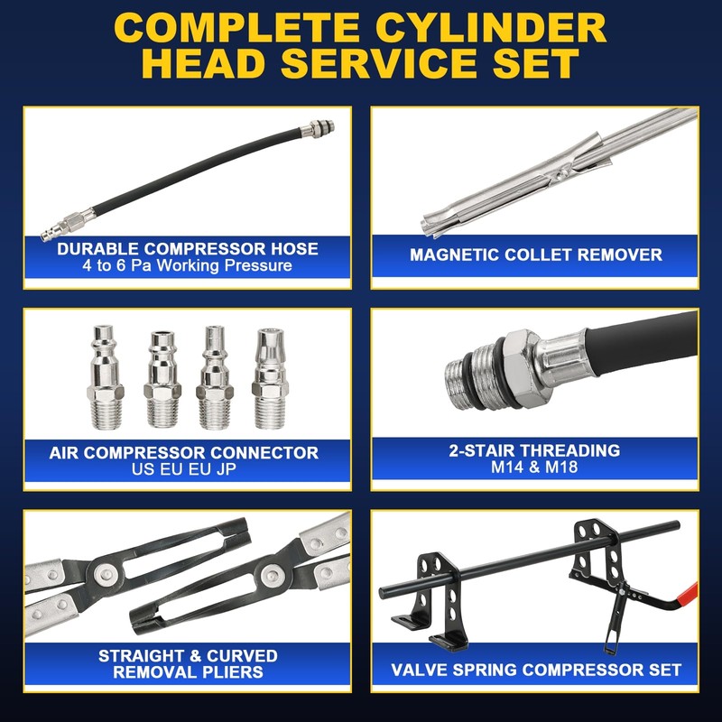 DASBET Valve Spring Compressor, Universal Overhead Engine Valve Spring Remover