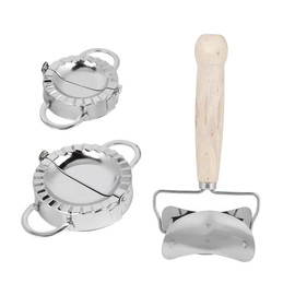 304 Stainless Steel Manual Dumpling Maker Set with Dumpling Wrapper Tool Kitchen Utensils
