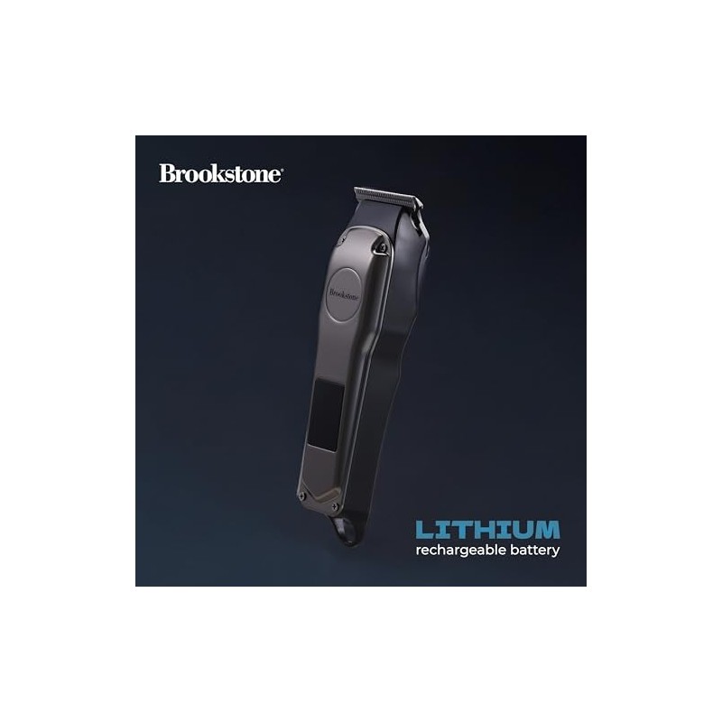 Brookstone - Metallic Cordless T-Blade Hair Clipper, Precision Cutting with