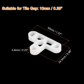 uxcell 100Pcs Wall Floor Tile Plastic T-Shape Spacers Tiling Tools 10mm 3/8" Tile Spacers for Ceramic Tile Installation, White