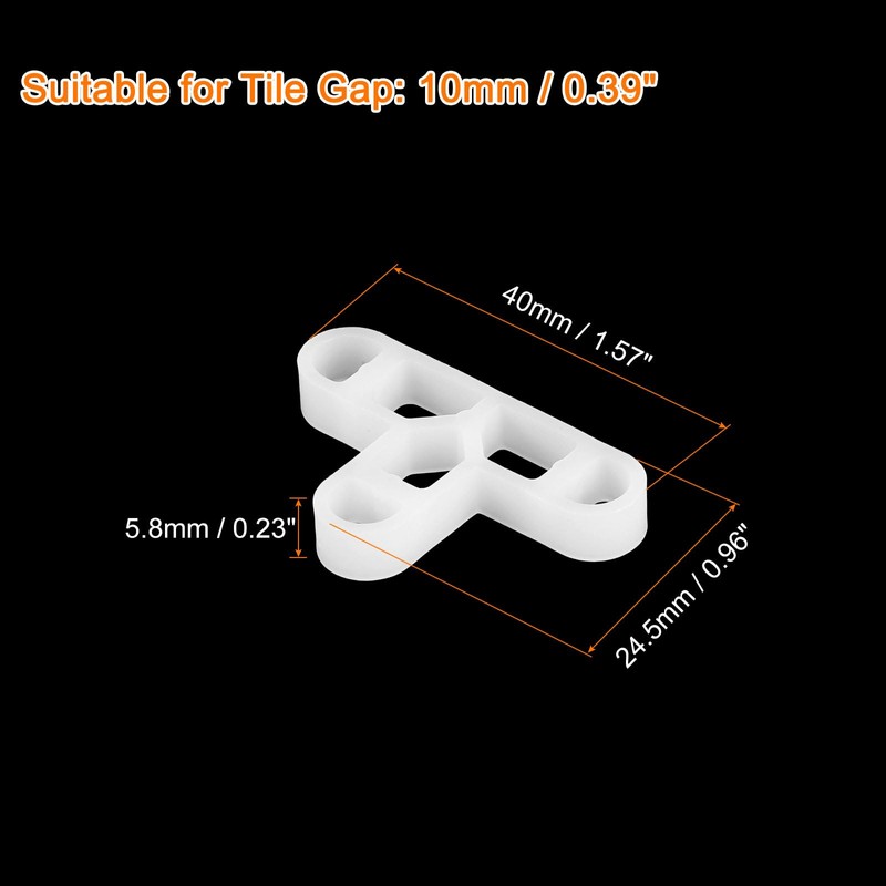 uxcell 100Pcs Wall Floor Tile Plastic T-Shape Spacers Tiling Tools