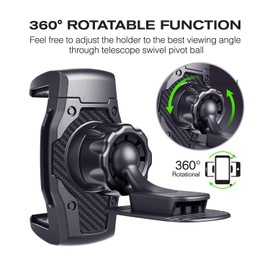 JIMISHA Car Phone Holder Phone Car Mount with Stick On Base Cell Phone Car Mount Sticky Adhesive Mount Holder for 4 inches to 6.5 inches Smartphones