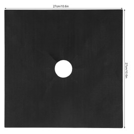 Fdit Cubiertas de Quemador de Estufa, 8 Piezas Reutilizables Almohadilla de Estufa de Gas Protector de Estufa Alfombra de Limpieza de Cocina de Gas para Cocinar en la Cocina(Negro)