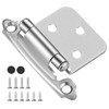 Satin Nickel Self Closing Kitchen Flush Cabinets Hinge 10 Pair