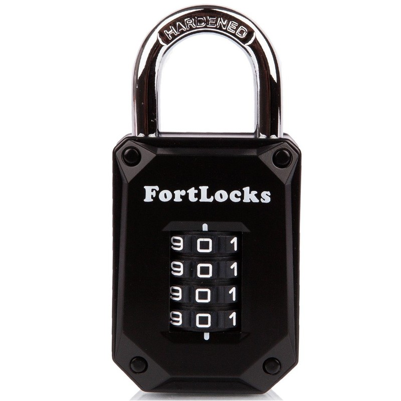 FortLocks Gym Locker Lock - 4 Digit, Heavy Duty, Hardened