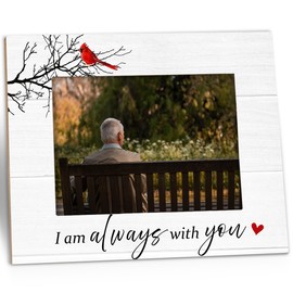 Kneaotoaji Cardinal Memorial Picture Frame - Sympathy Gifts for Loss of Loved One, Condolence Funeral Sentimental Remembrance Wooden Photo Frames 5x7 for Tabletop or Wall Hanging Desk Decor