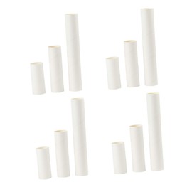 Vaguelly 24pcs White Cardboard Tubes for DIY Art Projects Versatile Kraft Paper Mailing for Drawings Paintings Posters