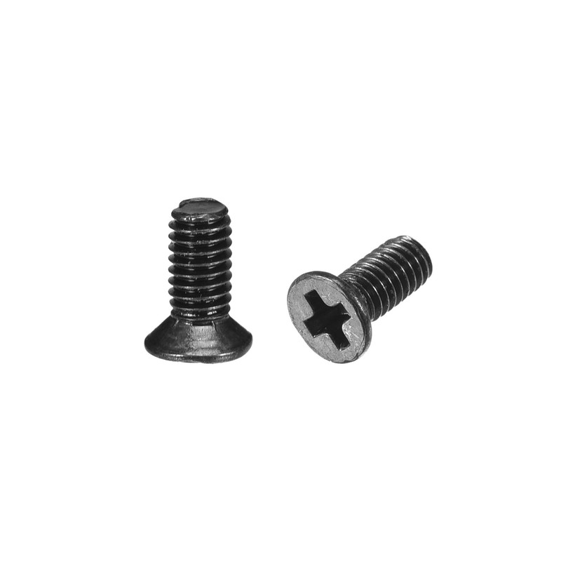uxcell M2.5 x 6mm Phillips Screw Fastener Black for Laptop