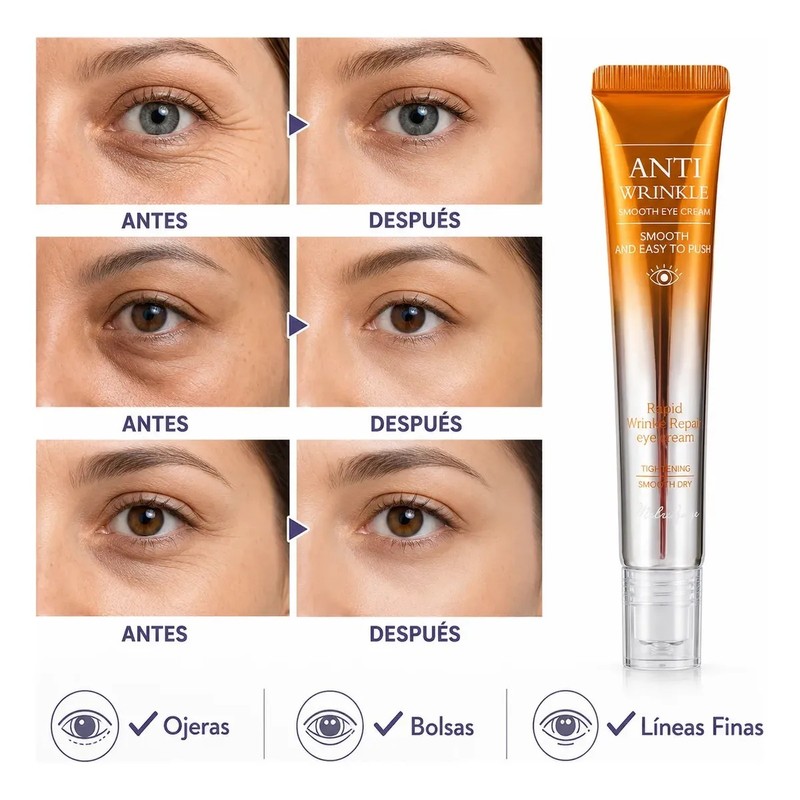 Crema Contorno De Ojos Roll On Antiarrugas Ojeras 20g