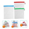 FUNOMOCYA 3pcs Reusable Produce Bags Washable Mesh Vegetable Bags with