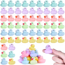 Mini Rubber Ducks 60 Pack Bulk Small Squeaky Float Bath Toys for Kids Party Favors Baby Shower Decorations Summer Pool Carnival Prizes Gifts