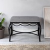 Mango Steam Heather Gray Shoe Bench - Vanity Seat for