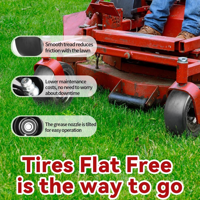 11x6.00-5 Flat Free Tire,with 3/4" or 5/8" and 1/2" Bearings,
