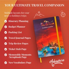 Travel Planner & Journal A5 Holiday Organiser Notebook